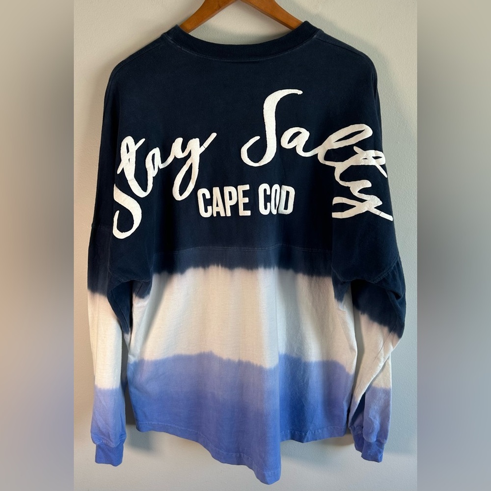 Spirit Jersey Cape Cod Mens T-Shirt Sz M Long Sleeve Vintage Stay Salty Tie Dye